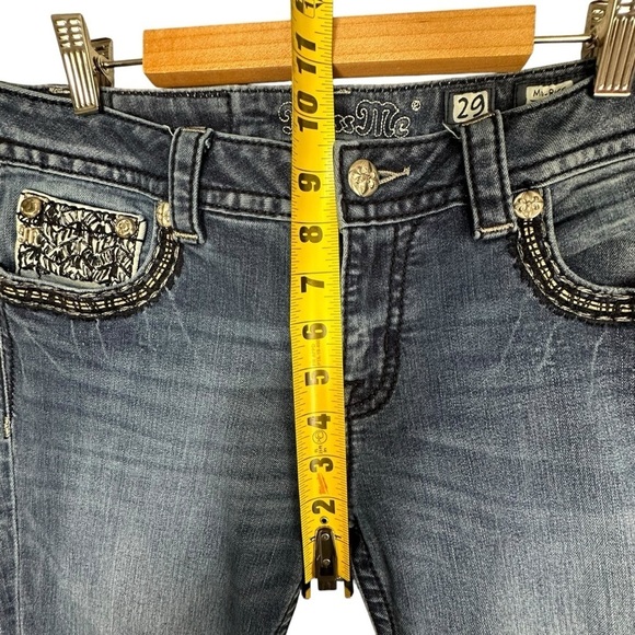 Miss Me Signature Boot Cut Jeans Womens 29X32 Blue Slim Fit Mid-Rise - Picture 6 of 8